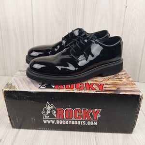 Rocky High Gloss Oxford Shoes FQ00510-8 Mens 12 M Black Patent Leather Military